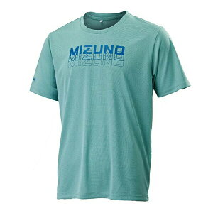 Mizuno [32TAB01029] 男 短袖 上衣 T恤 運動 休閒 舒適 透氣 美津濃 蒼綠