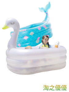 充氣游泳池 諾澳嬰兒童充氣游泳池家庭可愛型海洋球池大號成人戲水池加厚家用