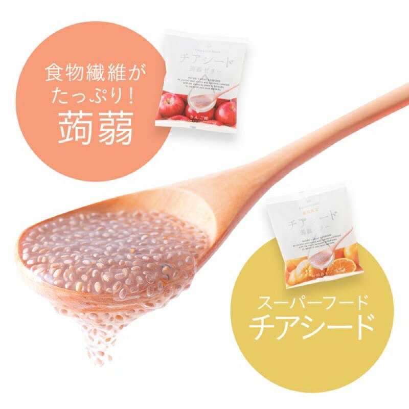 ✨現貨✨日本直送 奇亞籽果凍CHIA SEED JELLY QQ蒟蒻 水果系列 蒟蒻 果凍 低卡 低糖 低熱量 飽足感 4