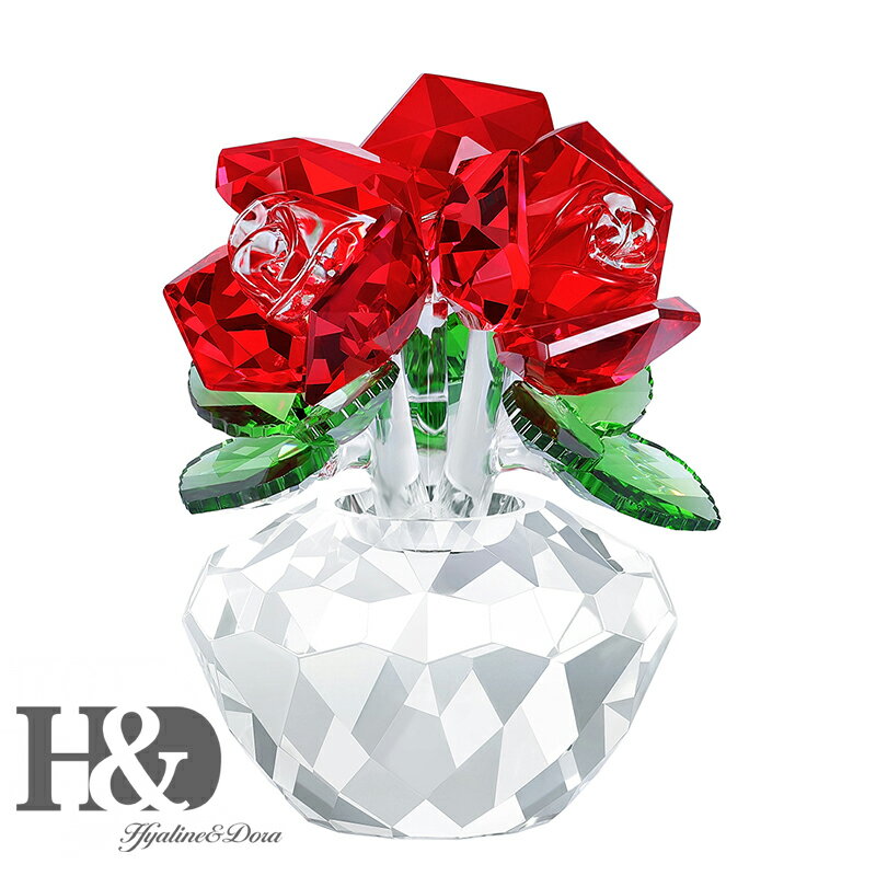現貨 手工三朵玫瑰花創意水晶工藝品擺件 情人節 母情節小眾禮物
