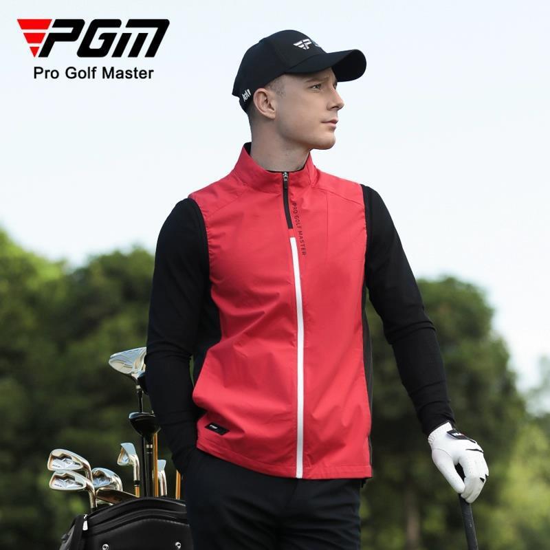 【元素運動】PGM高爾夫馬甲外套男士防風防雨上衣拉鏈立領運動服裝男裝馬夾