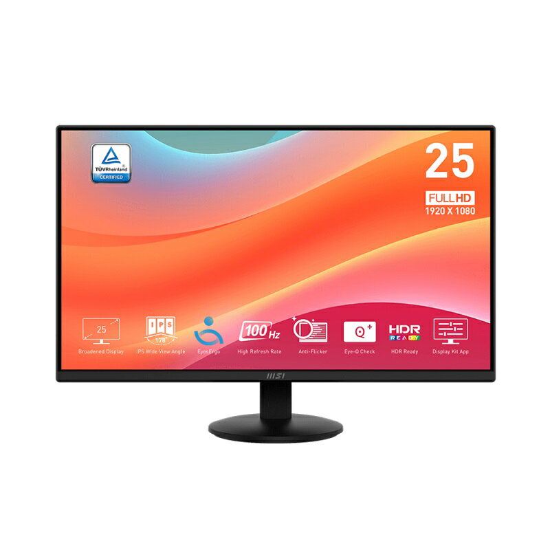 米特3C數位–MSI 微星 PRO MP252L IPS/100Hz/1ms/FHD 24吋商用螢幕