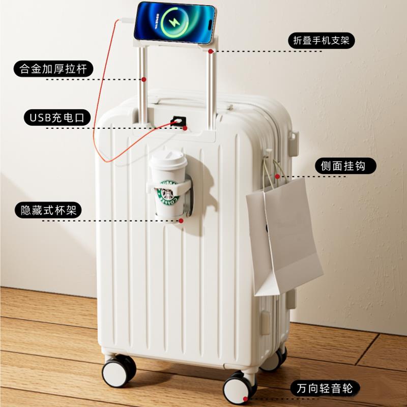 小型行李箱 【充電口設計】行李箱小型新款密碼箱拉桿箱密碼箱子萬向輪學生結實耐用旅行箱