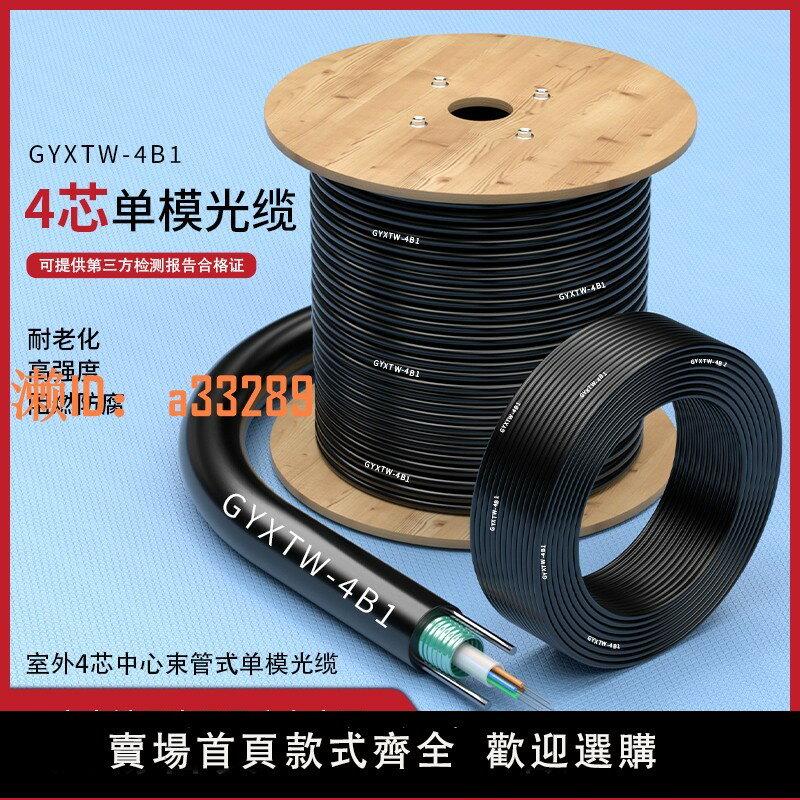 【可開發票】GYXTW束管式鎧裝光纖線單模室外4/6/8/12芯戶外四芯光纜復合進口