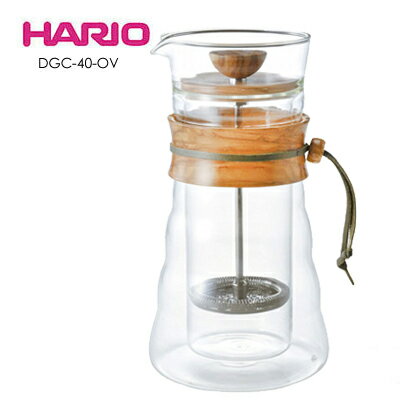 《HARIO》 自然風雙層濾壓咖啡壺400ml / DGC-40-OV