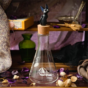 真愛日本 宮崎駿 吉卜力 魔女宅急便 黑貓吉吉 實驗室 Closet限定 日本製 錐形玻璃瓶 花瓶 擺飾 禮物
