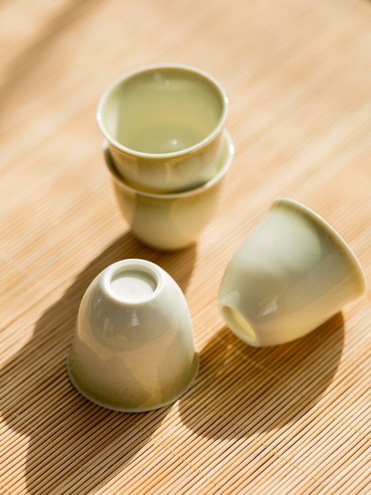仿古草木灰釉陶瓷品茗杯主人杯子客杯功夫茶具茶盞人個專用茶杯