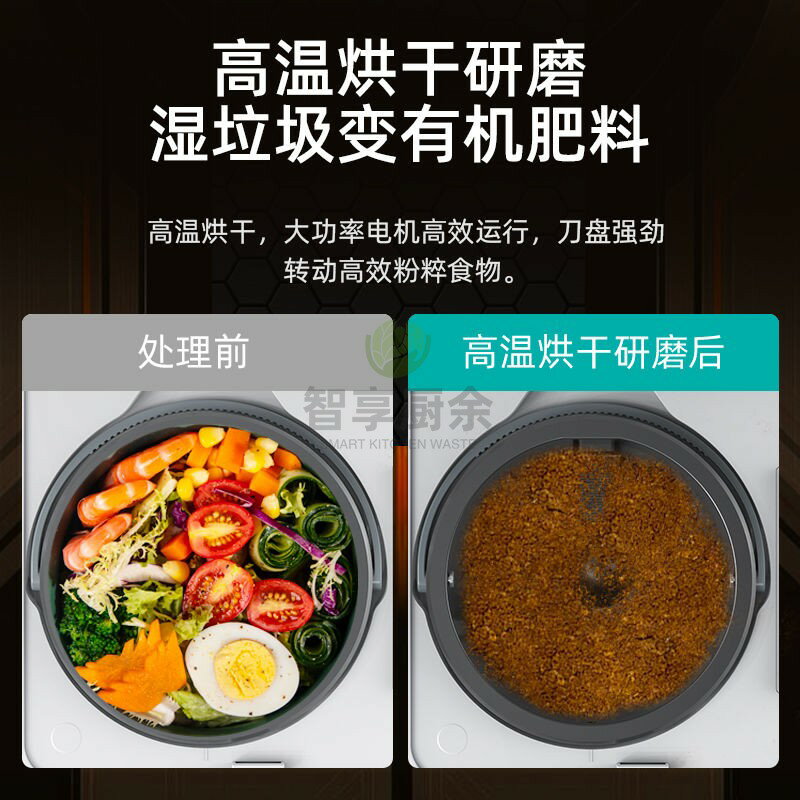 智慧廚餘機家用廚餘垃圾處理器食物粉碎機快速堆肥機研磨廚餘機