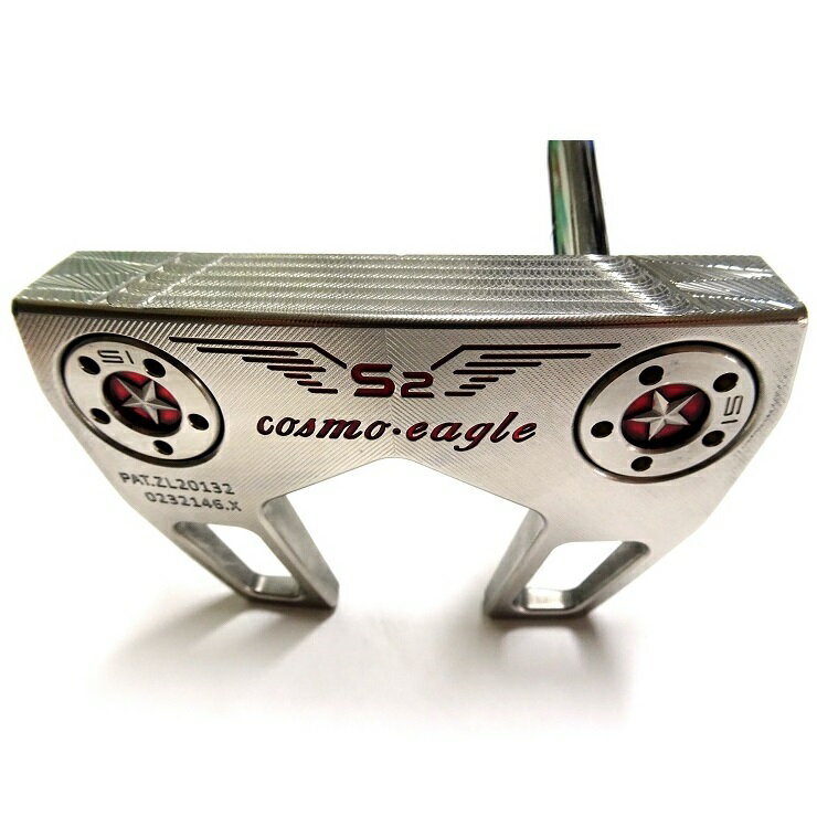 高爾夫推桿.高爾夫球桿.cosmo Eagle專利刮鬍刀 推桿 S2 復古原銀色牛角.高爾夫推桿.