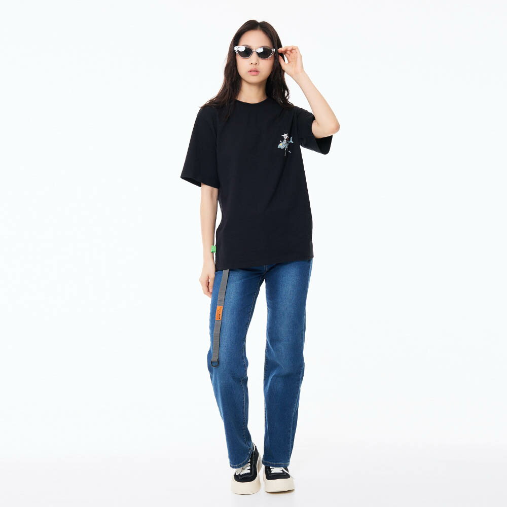 女裝 瞬乾中直筒牛仔褲-中古藍#瞬乾極綿 (947503) 【5th STREET】【全館滿$3000贈環保餐具收納包】 1
