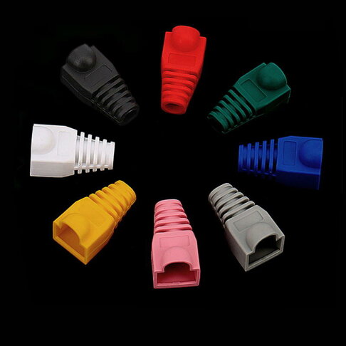 網路水晶頭護套rj45網路水晶頭護套膠套接頭水晶頭保護套膠套接頭五類跳線護套網線保護套 Dd234 123便利屋