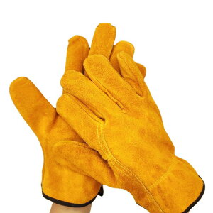 手套 牛皮電焊手套防燙隔熱焊工焊接耐磨短款柔軟加厚勞保防護專用手套