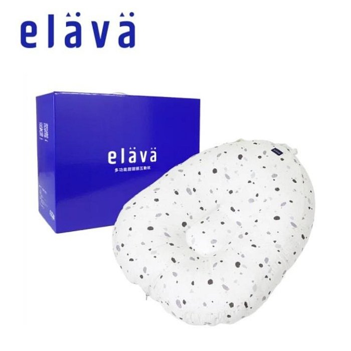 Elava 韓國多功能甜甜圈互動枕枕芯哺乳枕禮盒+枕套(莫代爾款-靜謐石紋)2980元