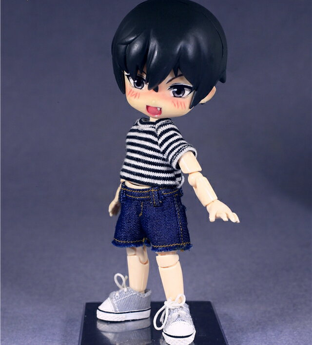 【現貨】OB11娃衣 12分 bjd 娃娃 whycat高腰牛仔短褲套裝 DRB005