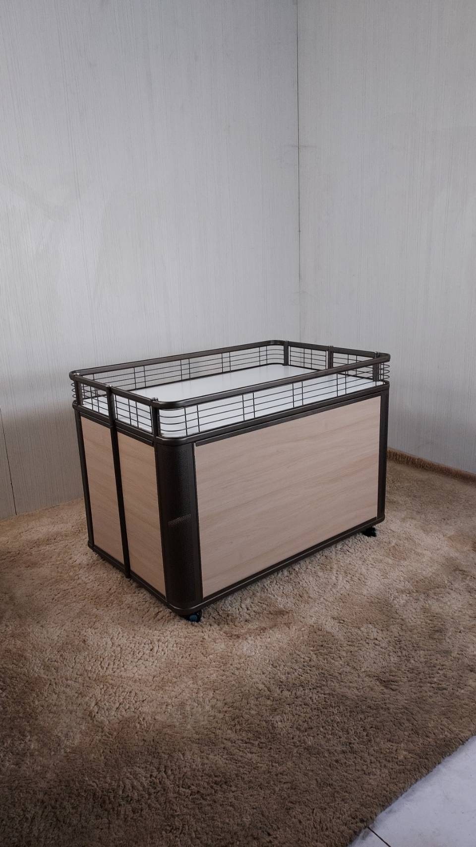 木紋系列烤漆圓弧拍賣車/花車/販賣台/展示車/展示台 2種顏色、2種尺寸可選(長120cm) 2