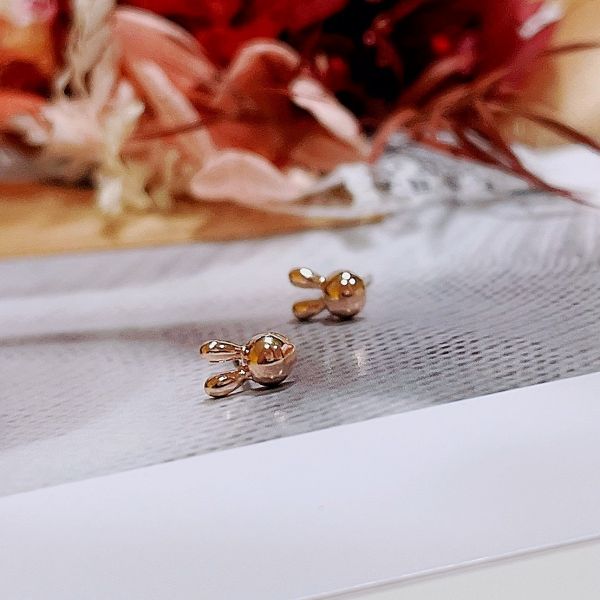 現貨專區｜萌兔相伴銀針耳環-甜心粉(BPES14-p)｜送禮精選店家★Reyna jewelry 女王飾品