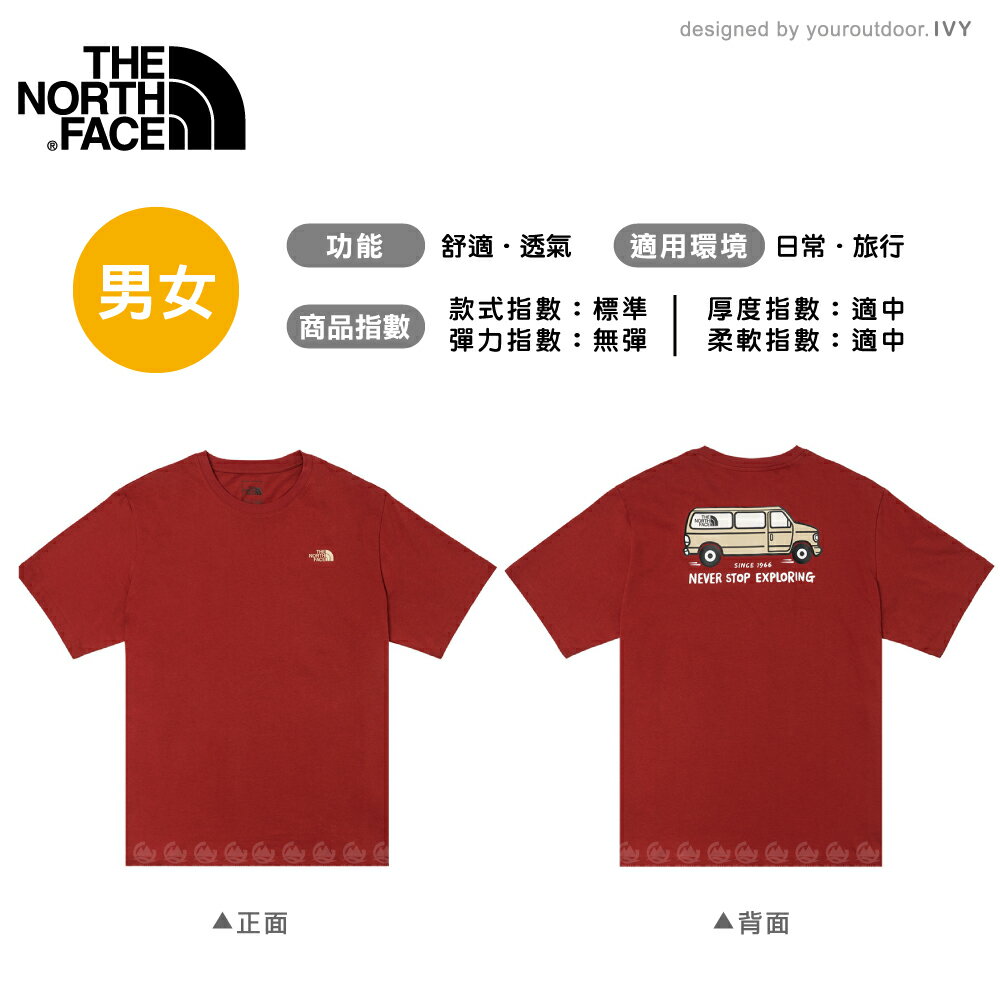 【The North Face 美國 中性 LOGO短袖棉T AP《紅》】88GH/登山/露營/純棉/短T/男女 | 悠遊山水戶外生活館直營店 ...