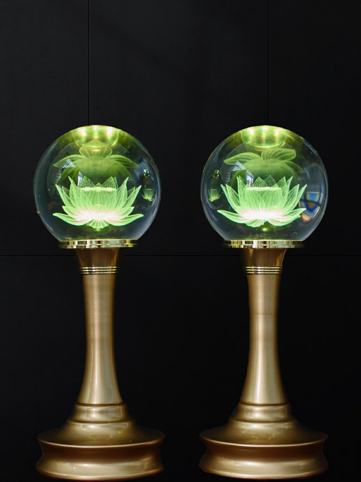 供佛燈水晶球led蓮花燈七彩佛燈佛前供燈插電財神燈長明燈神臺燈