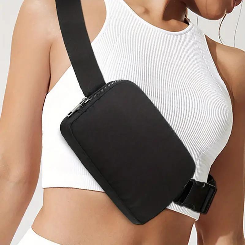 Solid Color Durable Chest Bag Buckle Nylon Versatile Fanny