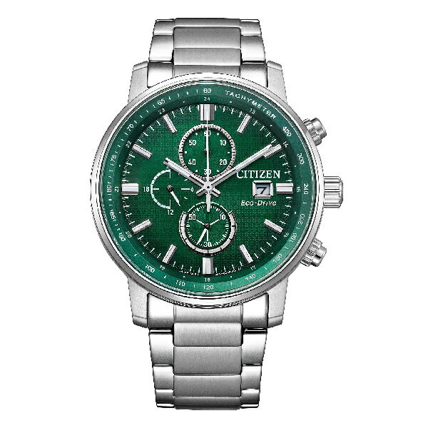 CITIZEN 星辰 Chronograph CA0840-87X 情人節推薦款亞洲限定 光動能計時碼錶時尚錶 綠 43mm｜樂天全館特惠中★指定刷卡回饋10%