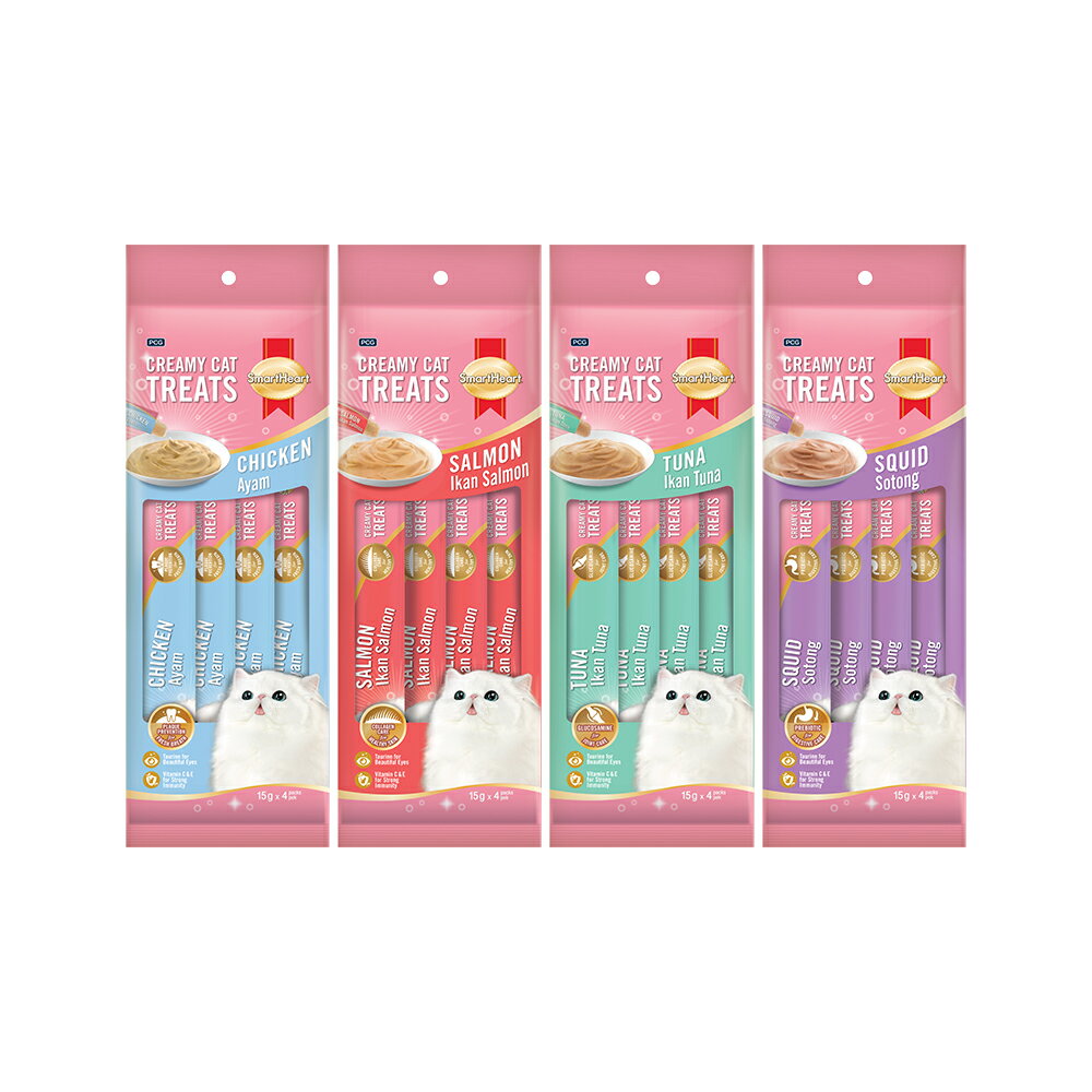 SmartHeart 慧心貓營養肉泥系列 15G(4入袋裝) 1