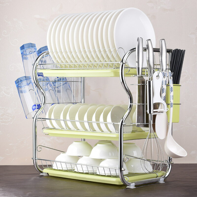 廚房置物架用用具餐具洗放盤置放碗碟收納架刀架碗櫃瀝水碗架