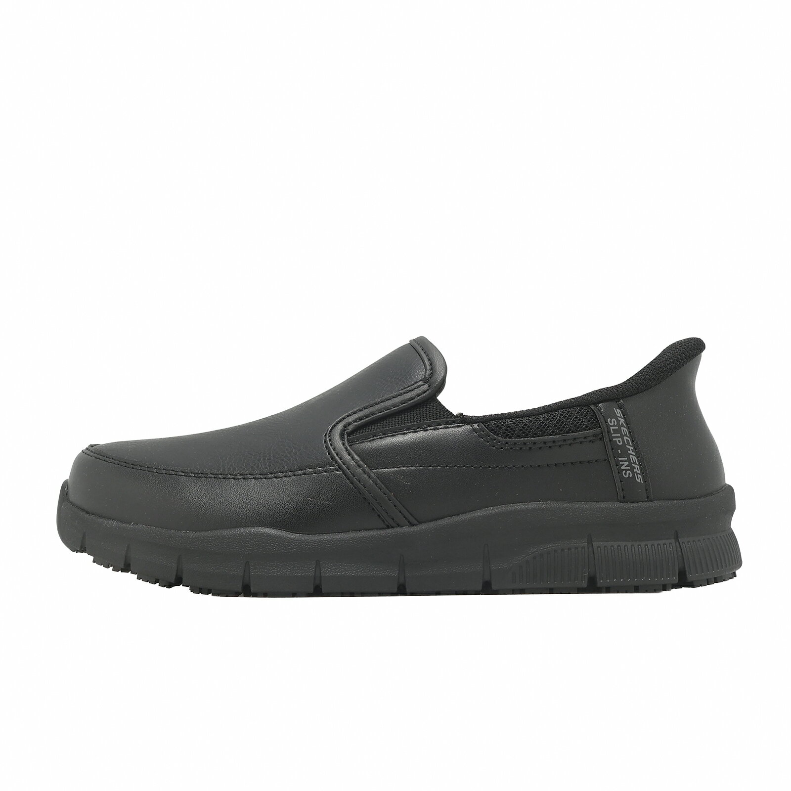 Skechers 工作鞋 Nampa Slip-Ins 女鞋 寬楦 黑 休閒鞋 套入式 無鞋帶 108235WBLK