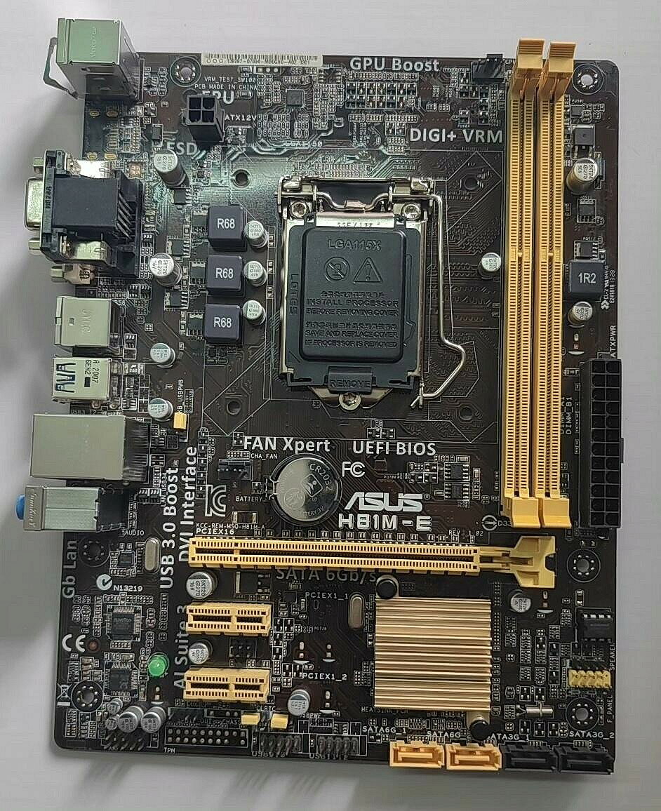 附發票 華碩H81M-E主機板 LGA1150腳位 DDR3記憶體 內建VGA輸出 附擋板 庫存全新