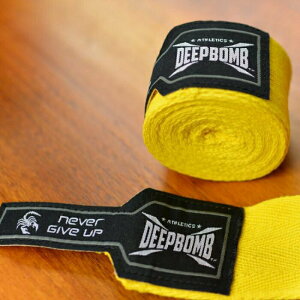 『VENUM旗艦館』DEEPBOMB 原裝BOXING專業拳擊手綁帶 4米 打沙包 純棉吸汗 無彈性 黃色