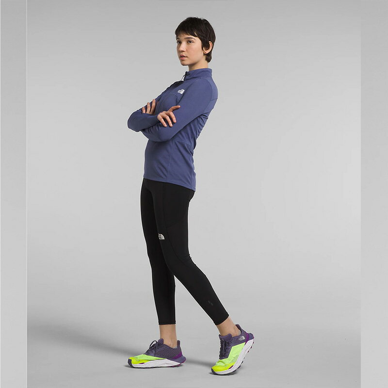 美國[The North Face]W SUNRISER 1/4 ZIP/ 修身剪裁排汗半門襟《長毛象休閒旅遊名店》