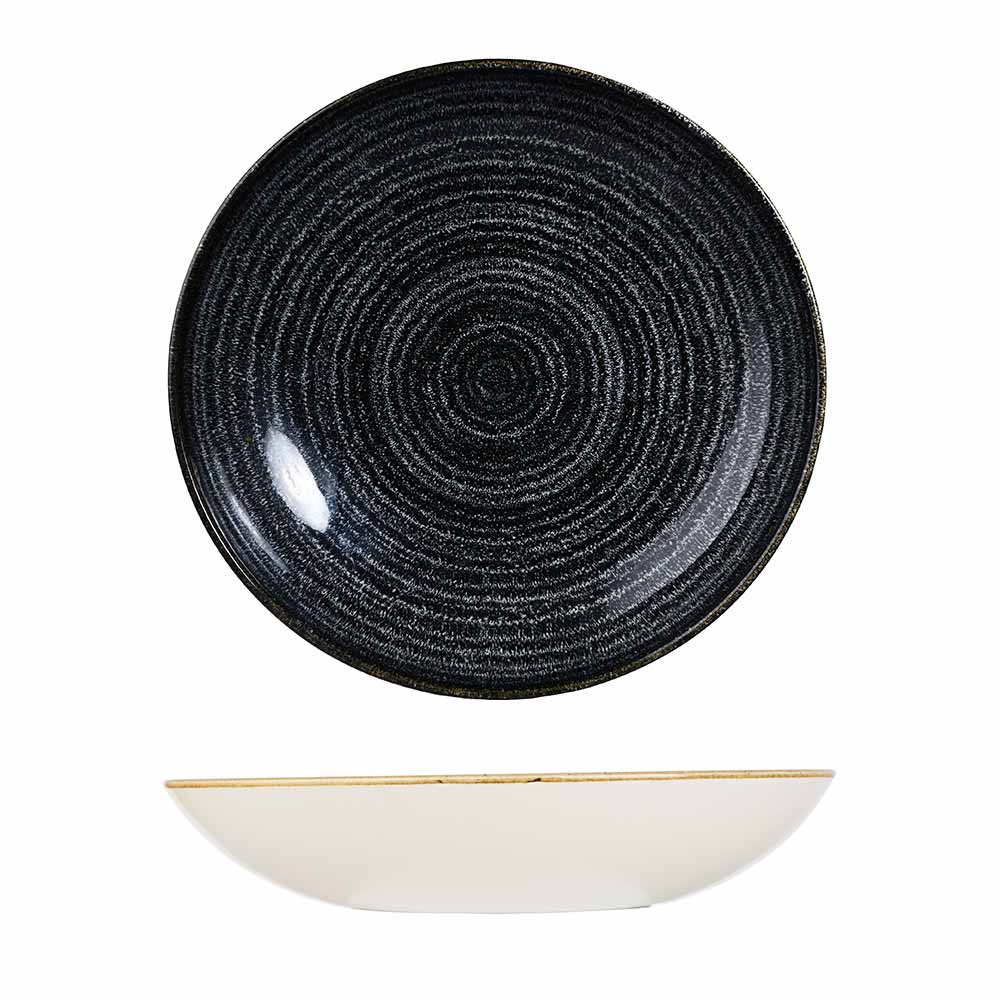 英國Churchill 年輪系列-圓形25cm餐碗(黑)