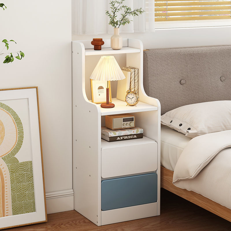床頭櫃超窄小型臥室現代簡約床邊櫃實木色簡易迷妳儲物收納小櫃子