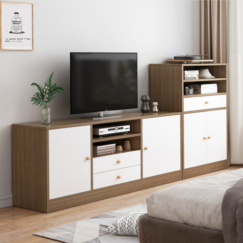 電視柜邊柜家具組合套裝現代簡約可伸縮客廳臥室北歐小戶型電視柜