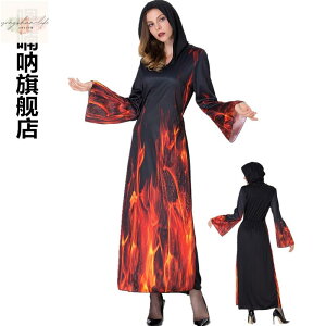 萬聖節角色扮演服裝女舞臺表演恐怖成人扮鬼吸血鬼火焰袍