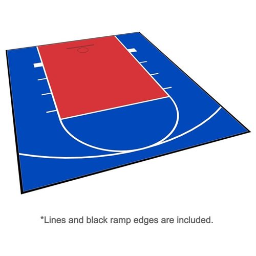 BlockTile: Outdoor Basketball Half Court Kit 20ft x 24ft Lines and