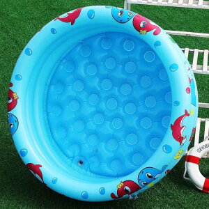 充氣泳池 家用充氣兒童浴池沙池圍欄圓形游泳池嬰兒海洋球印花釣魚戲水玩具