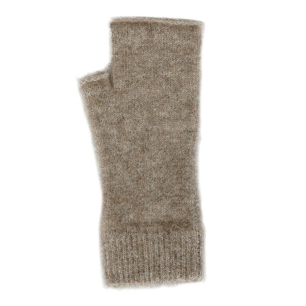 奶茶色紐西蘭貂毛羊毛袖套手套 保暖露指手套-美型袖套造型女用手套