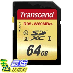 [8美國直購] Transcend 64GB UHS-1 SDXC Memory Card (Speed Class 3) 記憶卡