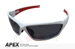 【【蘋果戶外】】APEX J86 白 台製 polarized 抗UV400 寶麗來鏡片 近視運動眼鏡 太陽眼鏡 偏光鏡 可加購近視鏡框 附原廠盒、擦拭布(袋)
