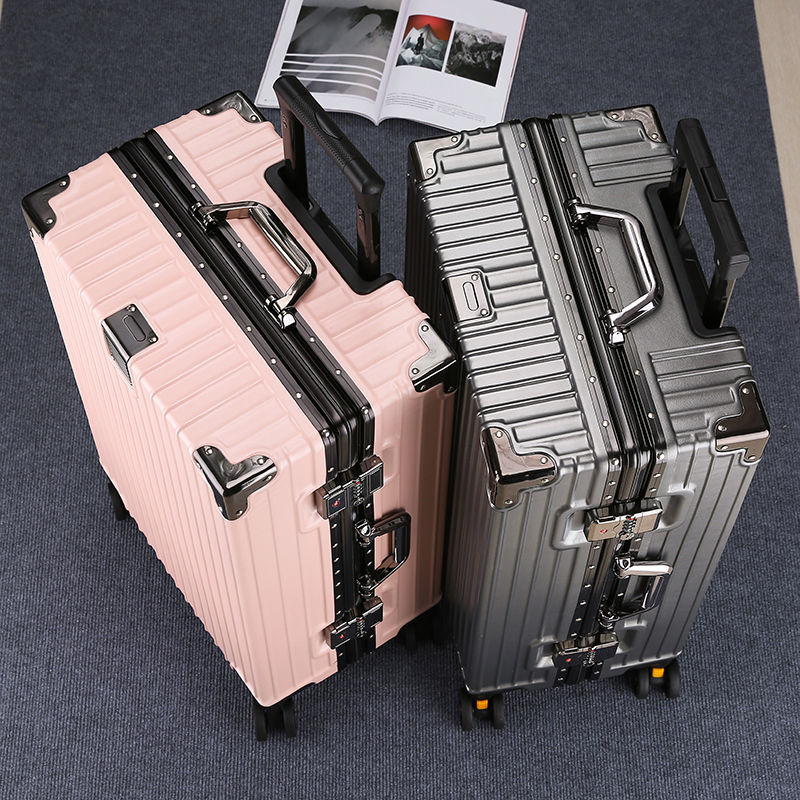 優樂悅~行李箱男23款鋁框登機箱學生專用萬向輪密碼鎖男女通用超大容量