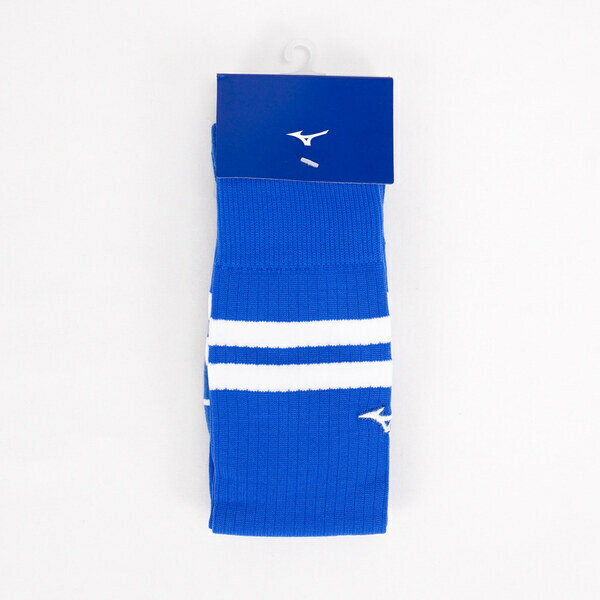 Mizuno Socks [P2TX0A0122Q] 足橄襪 長筒襪 毛巾底 強化鬆緊 足球 運動 25-27cm 藍