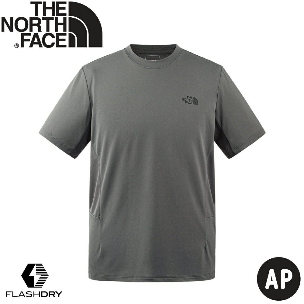 【The North Face 男 透氣排汗短袖T恤 AP《珍珠灰》】8826/吸濕排汗短袖/短T/排汗衣/休閒短袖