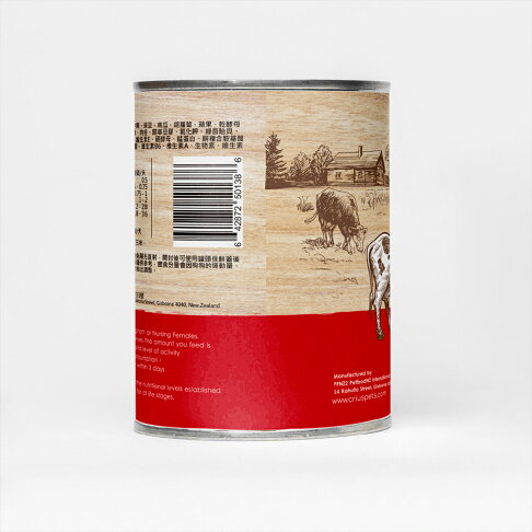 【CRIUS 克瑞斯】全齡犬罐 天然紐西蘭 低敏無穀 單一純肉 主食罐 風味牛 375G 3