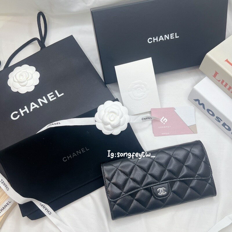 歐美代購 臺灣現貨 CHANEL 香奈兒 小香風信封長夾【送禮精選★APP下單點數4倍送】