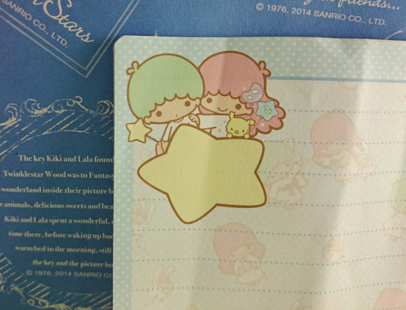 【震撼精品百貨】Little Twin Stars KiKi&LaLa 雙子星小天使 便條紙-粉藍兔 震撼日式精品百貨