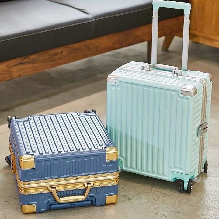 。旅行密碼行李箱女鋁框款24寸20高顏值小登機拉桿箱子結實耐用日