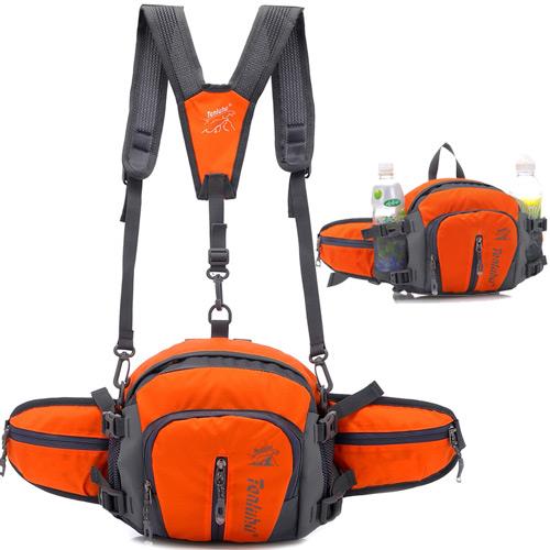 探旅行男女士戶外腰包登山騎行包多功能雙肩運動斜挎包8L