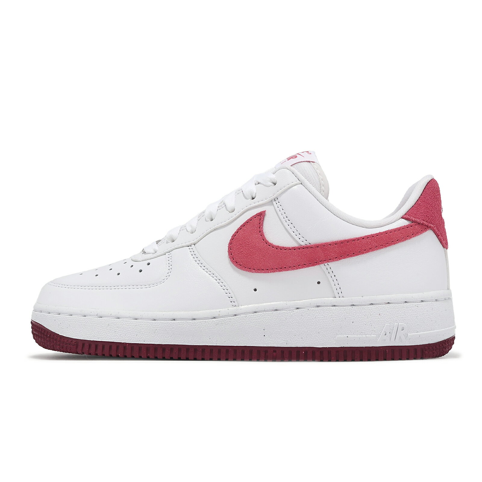 Nike 休閒鞋 Wmns Air Force 1 07 女鞋 白 紅 皮革 AF1 經典 運動鞋 FQ7626-100