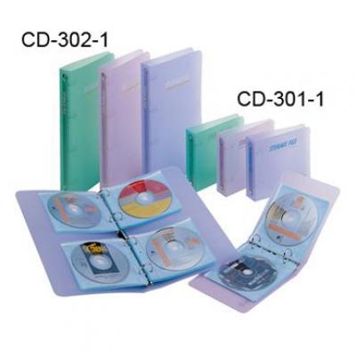 雙鶖 四孔 果凍色 CD保存夾 CD-302-1 (空夾)