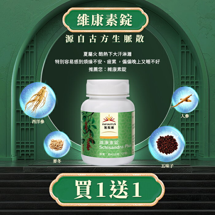買一送一【無限極】維康素 120錠  調節生理機能 養顏美容 「李錦記健康產品成員」